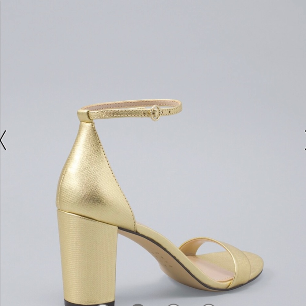 METALLIC LEATHER STRAPPY SANDALS - Picture 2 of 2